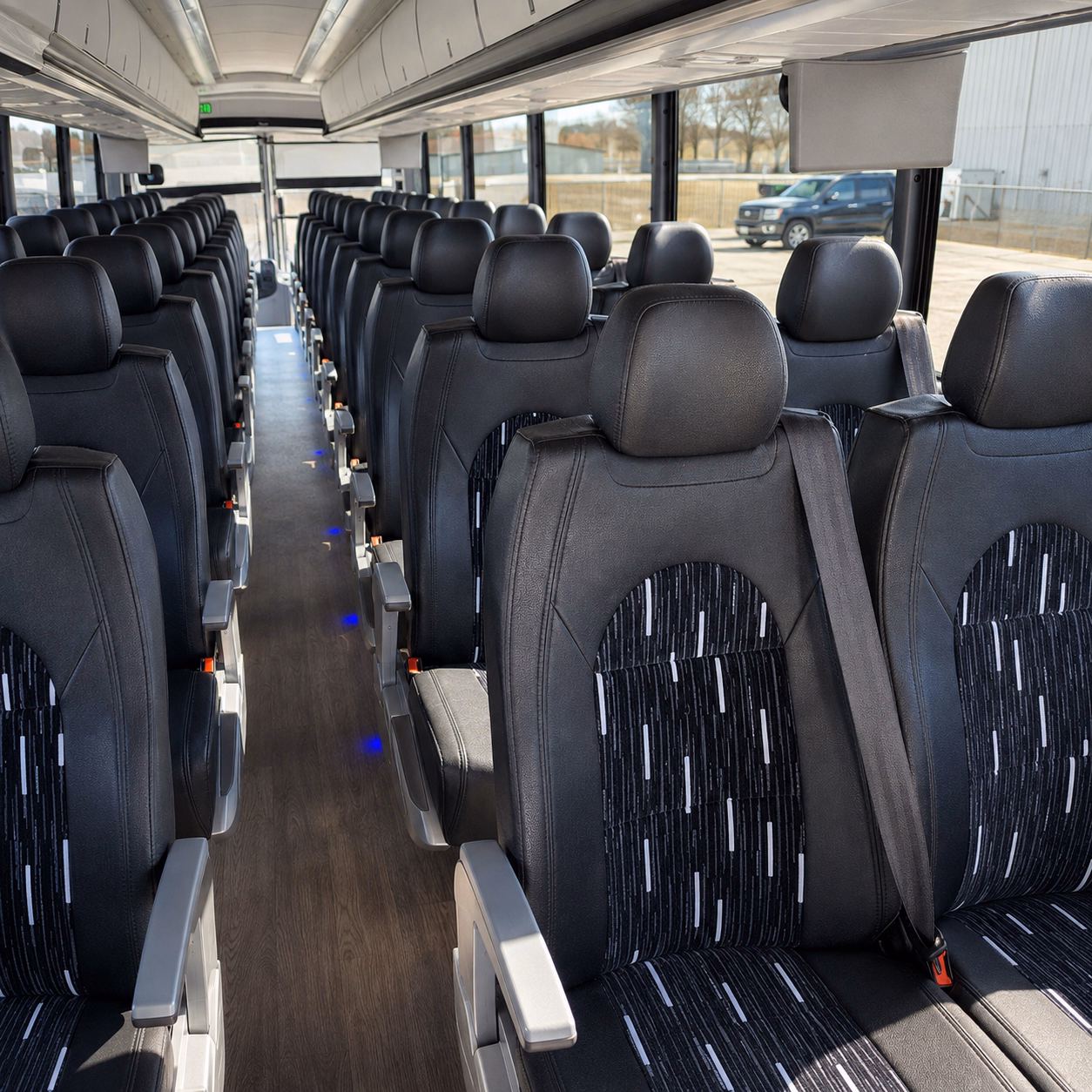 las vegas charter bus rental interior