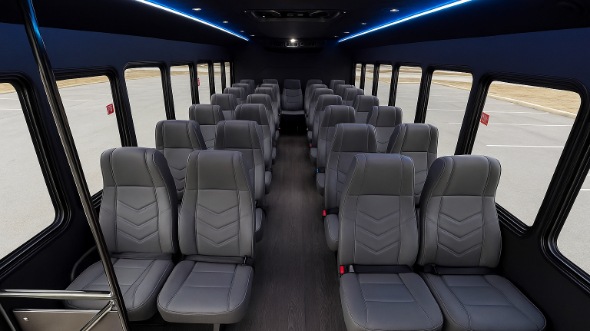 Interior of Charter Bus Company Las Vegas's 18 Passenger Minibus in Las Vegas