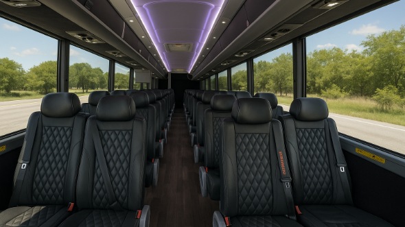 Interior of Charter Bus Company Henderson's 30 Passenger Minibus in Henderson