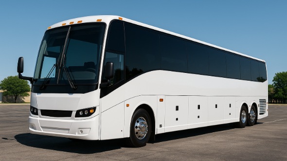Exterior of Charter Bus Company Provo's 50 Passenger Charter Bus in Provo