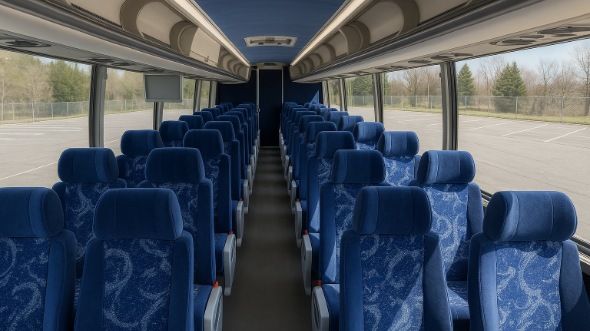 Interior of Charter Bus Company Salt Lake City's 56 Passenger Charter Bus in Salt Lake City