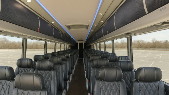 millcreek 50 passenger charter bus inside