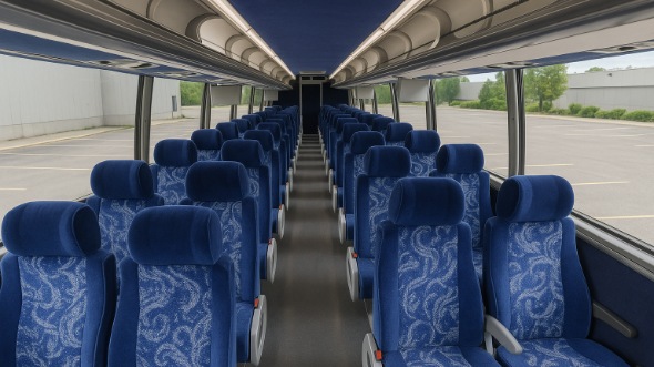 millcreek 55 passenger charter bus inside