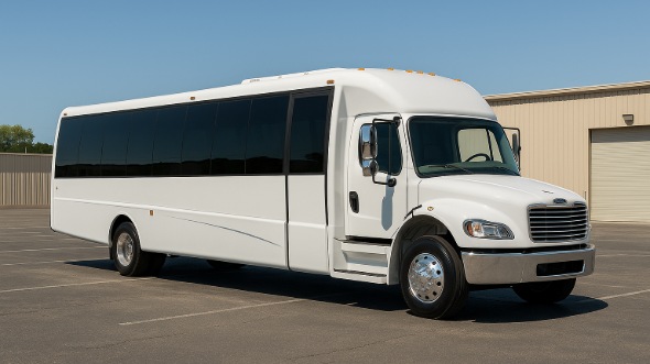 Exterior of Charter Bus Company West Jordan's Party Bus in West Jordan
